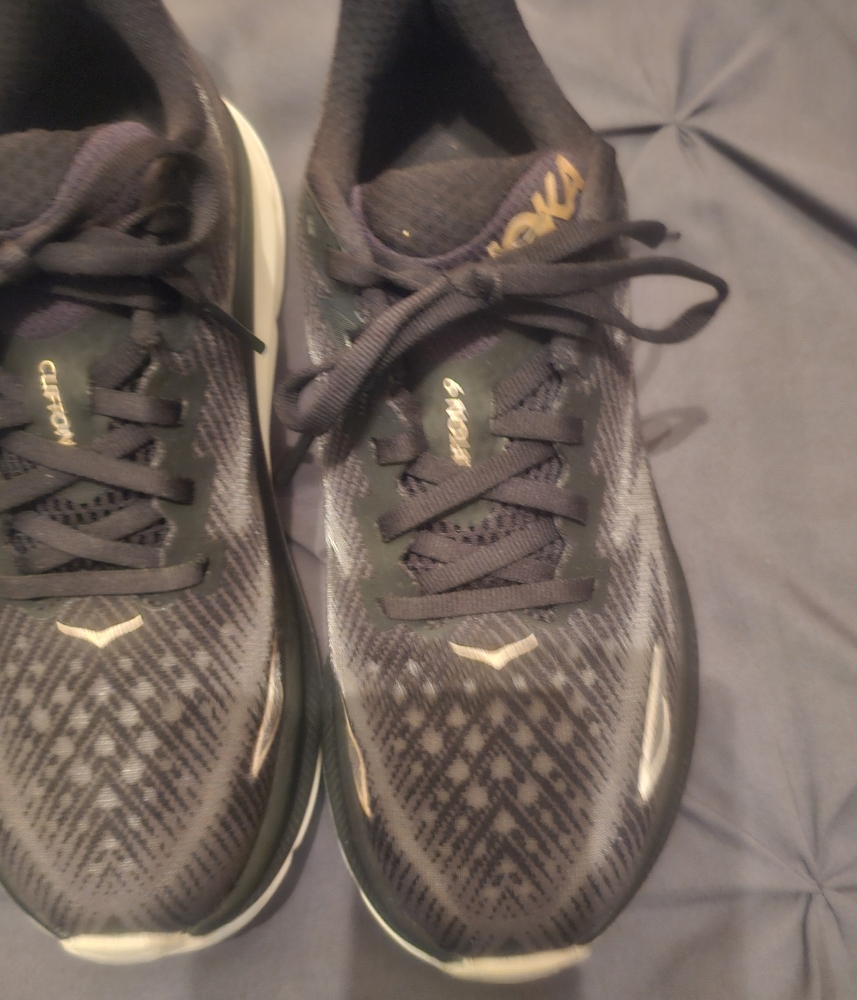 Hoka Black and Gray Running Shoes